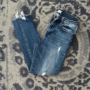 Altar'd State Dark Blue Distressed Skinny Jeans